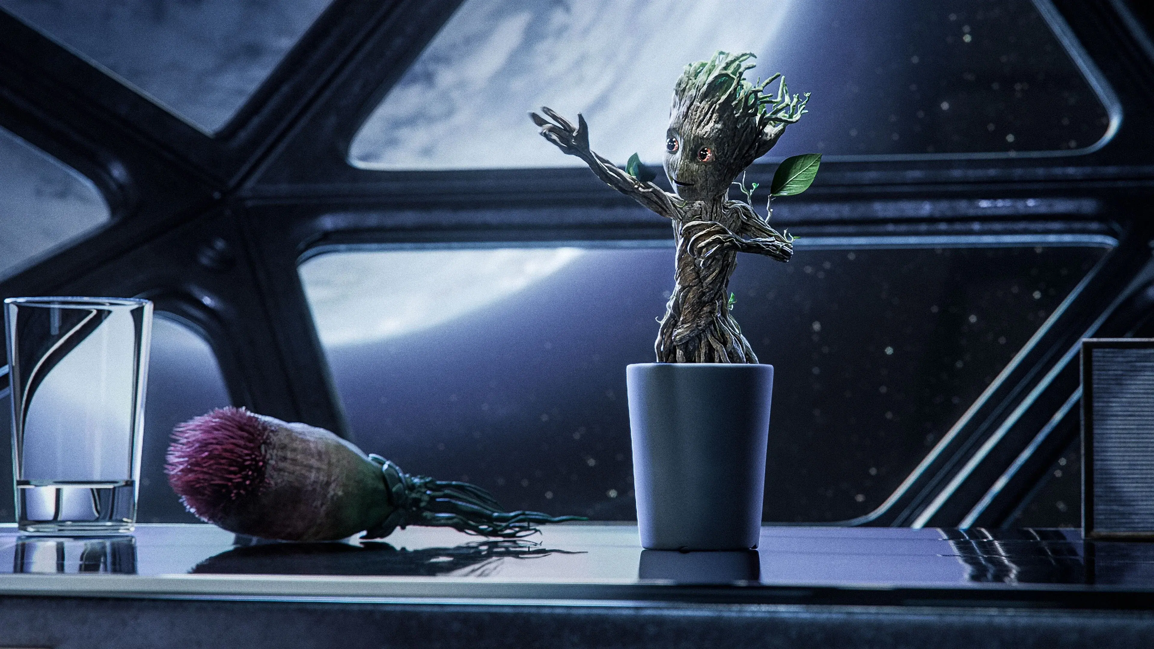 Groot's First Steps backdrop