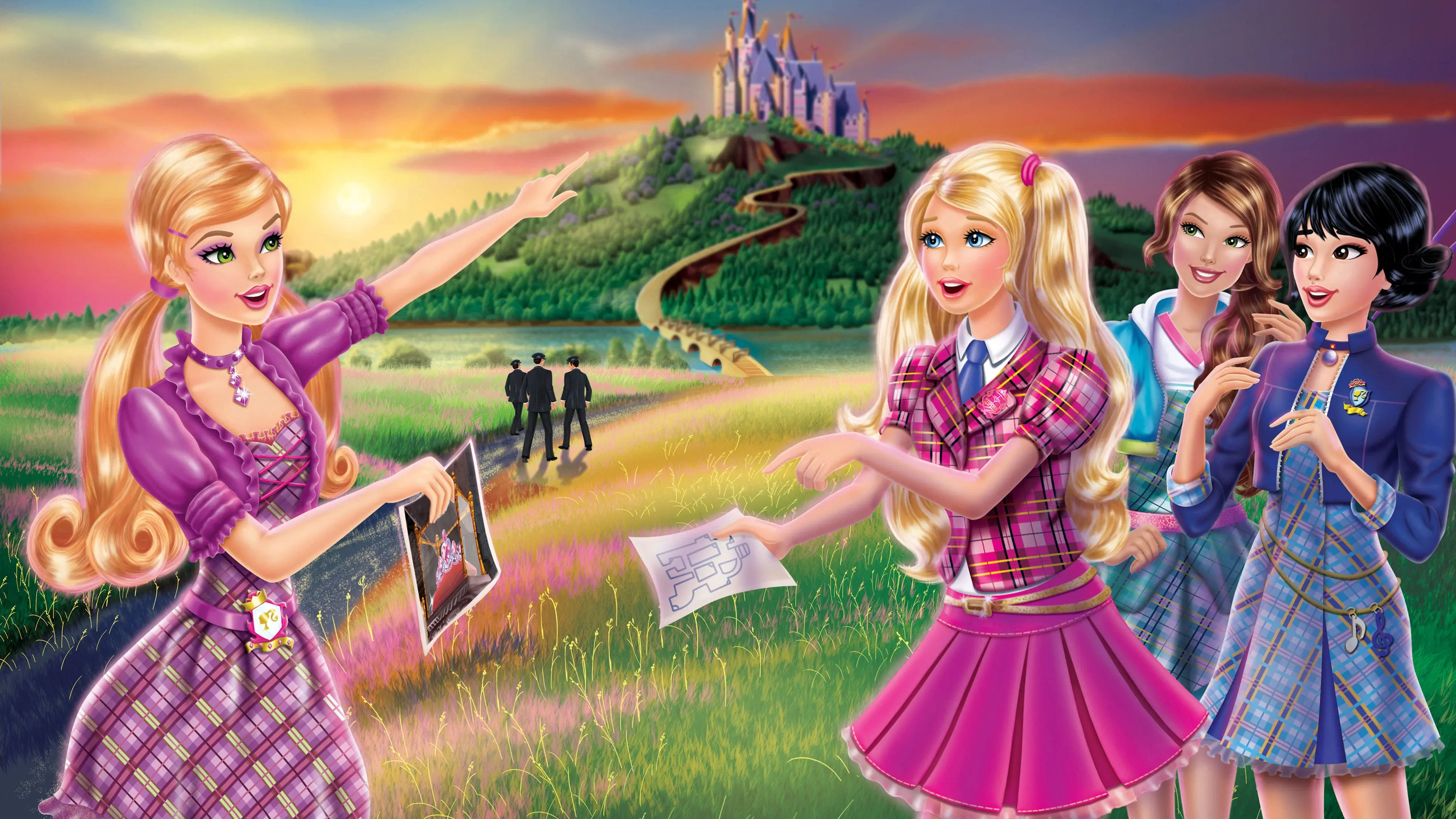 Barbie: Princess Charm School backdrop