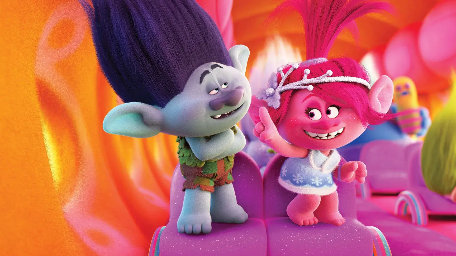 Trolls Holiday backdrop