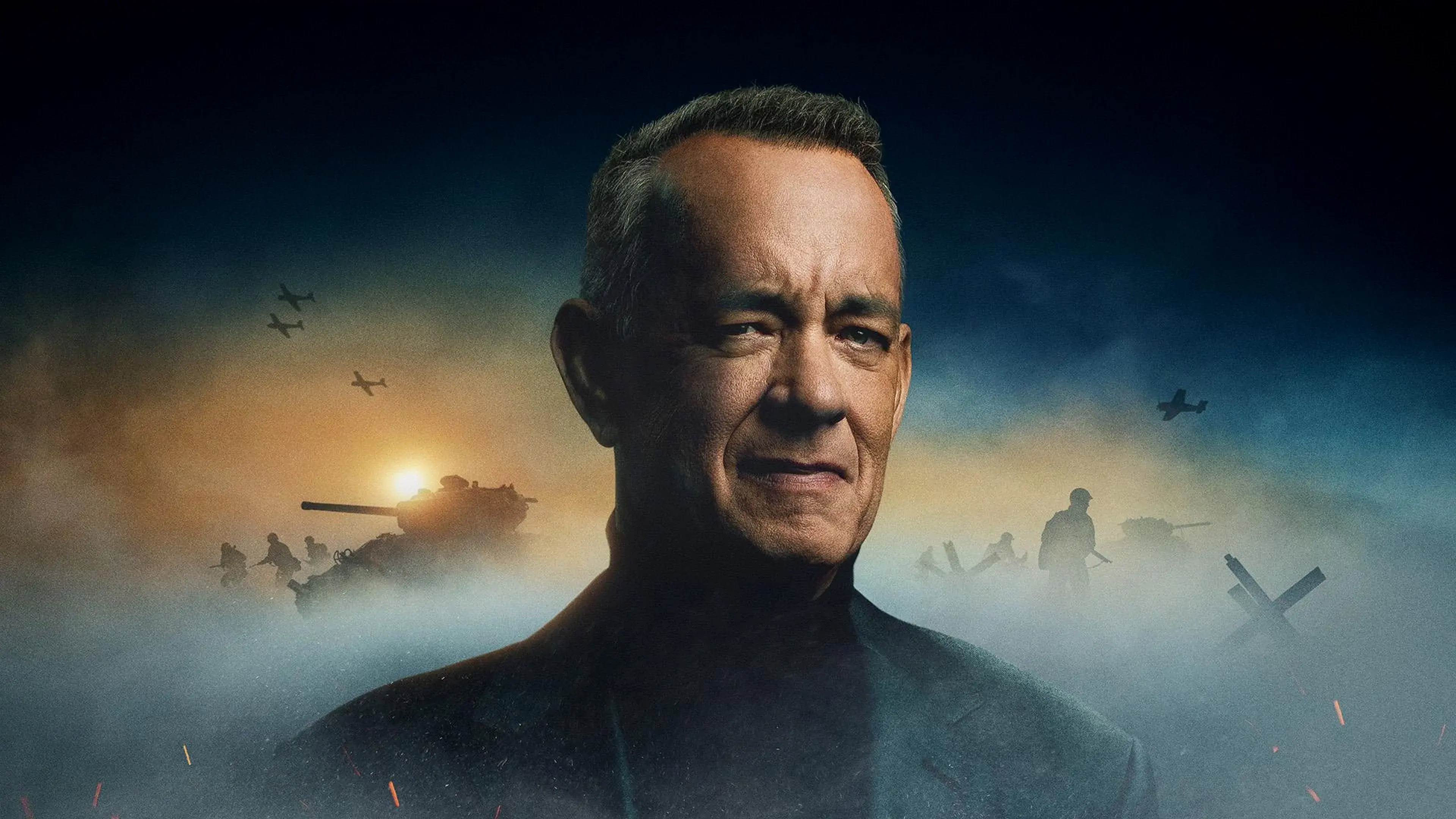 World War II with Tom Hanks backdrop